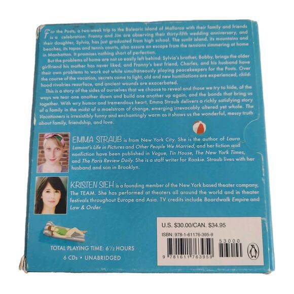 Penguin Audio The Vacationers Emma Straub Audiobook 6 CDs Read by Kristen Sieh - Picture 2 of 3